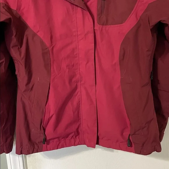 The North Face Women’s 3-in-1 Hooded Parka HyVent Magenta & Gray Size Small - Picture 7 of 17